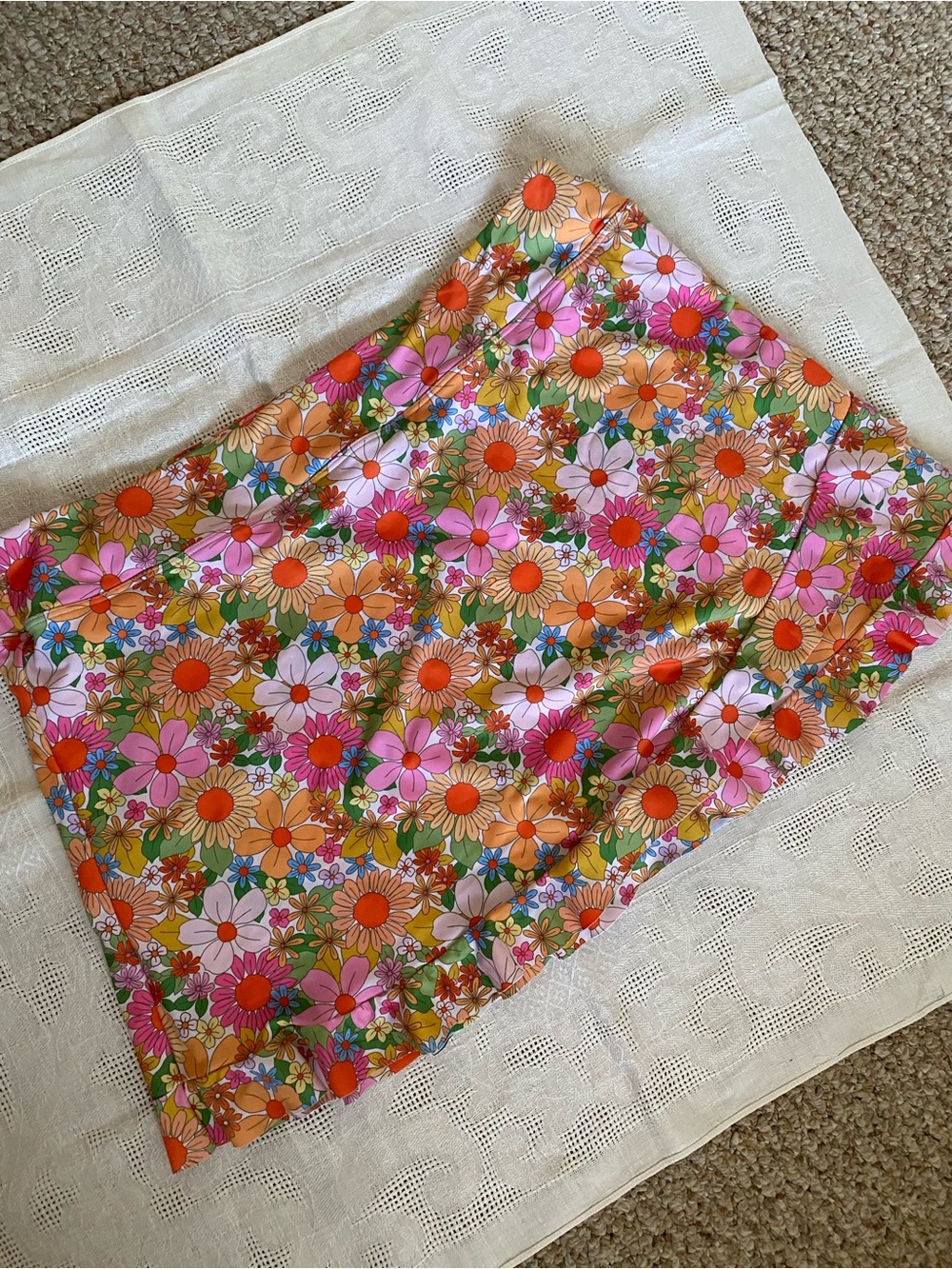 Lime Ricki 3XL 70s Style Retro Floral Bikini Bottoms